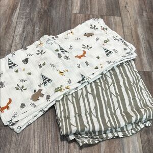 Little Unicorn swaddles - lot bamboo and forest animals